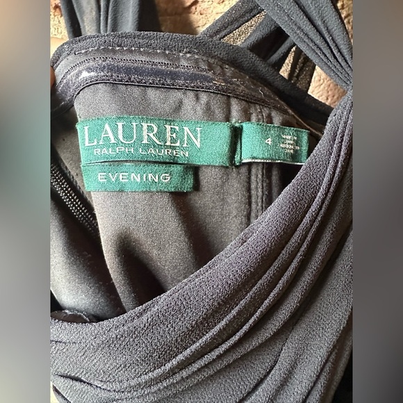 Ralph Lauren Black Ruched Halter Maxi Dress - Picture 6 of 6